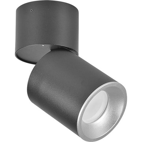 Spot plafond orientable GU10 noir/argent Polux Astra (1/5)