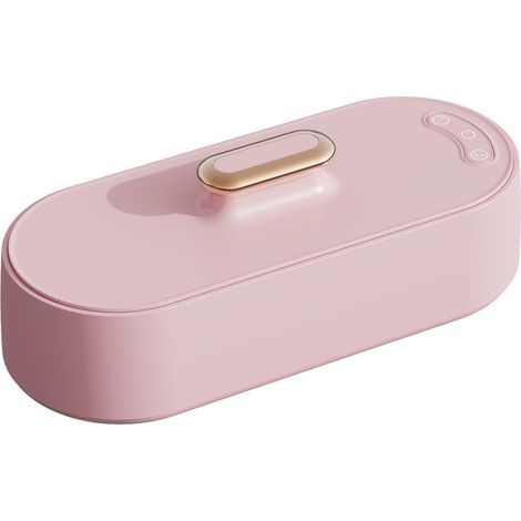 Ultrasonic Cleaner - Pink - 5V USB - 2 Temperature Settings - Capacity 301-500 ml - Eyeglass Cleaner - Denture Cleaner - Jewelry Cleaner - Automatic Cleaning (1/5)