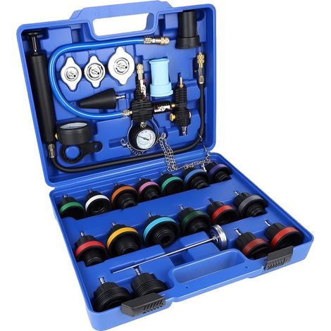 Testeur de pression de liquide de refroidissement de radiateur, kit d'outils de 28 pièces, adaptateurs universels, 28PCS (1/2)