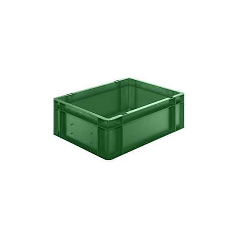 Contenedor apilable de transporte LA-KA-PE L400xA300xH145mm - TK400/145-0 VERDE