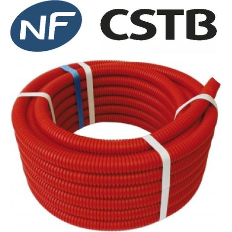 Ivar LIVEA Â Tubo multistrato rivestito di rosso D20x2 in bobine da 50 metri, certificato NF-CSTB - ACS (MC20GR50-2)