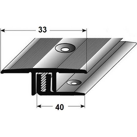 PROVISTON Übergangs- & Ausgleichsprofil Aluminium 33 x 7 - 15 x 1000 mm Bronze Hell Bodenprofil Metallprofil Übergangsschiene (1/2)