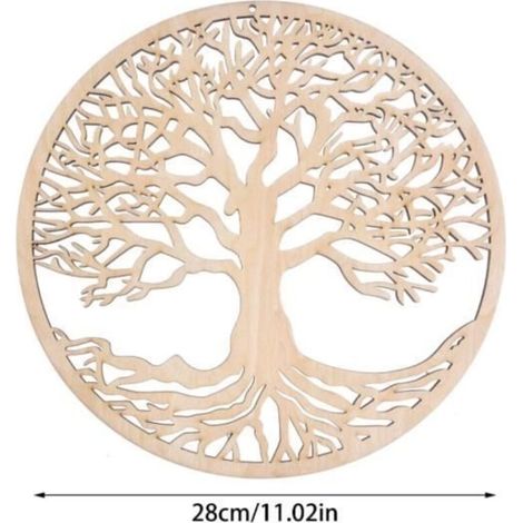 Albero della Vita in legno pregiato – decorazione da parete per la casa, 1 pezzo (1/3)