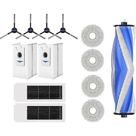 Pour Ecovacs Deebot X2S machine aspirateur brosse latérale chiffon filtre Clip Carbon sac poussière brosse rouleau (1/5)