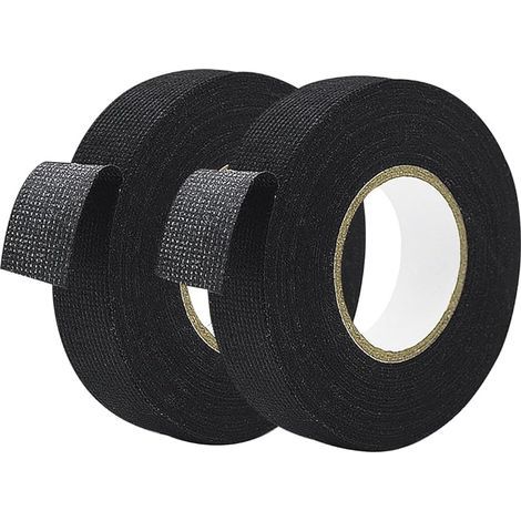 Ruban Adhésif Isolant électrique, Pour Réparation Voiture, Vélo, Bricolage, Gaine électricien, 9mm15m, Noir Lot de 2 Rouleau, Convient Pour les Fils Nus Dans la Voiture (1/5)