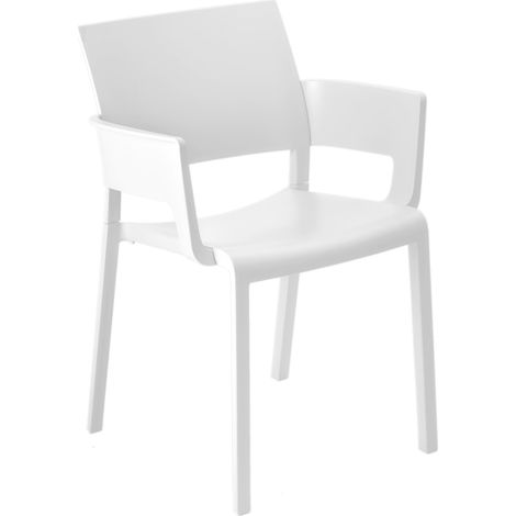 Fauteuil Fiona Resol plastique blanc - Lot de 4 (1/5)