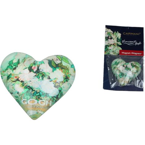 Carmani, imán de corazones - VAN gogh/Jarrón de rosas (1/3)