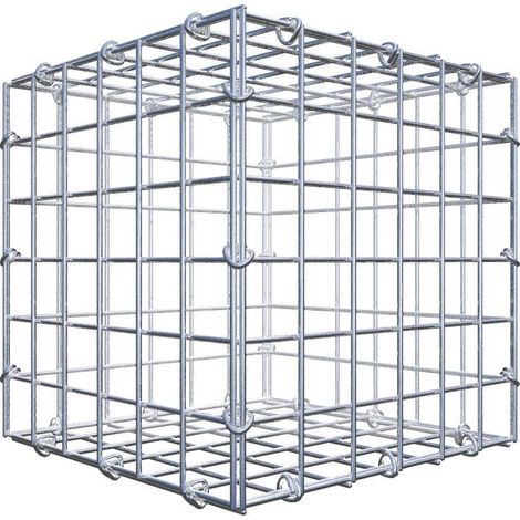 Gabiondeco - Gabion 30 cm x 30 cm x 30 cm (L x H x P). mailles 5 x 5 cm. Fermeture par anneaux en c - Made in Germany (1/5)