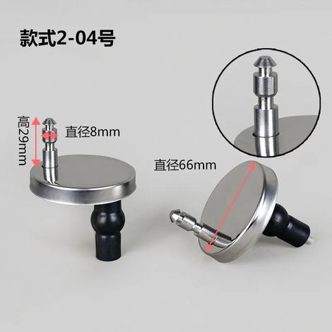 (charnière de fixation I) Boulon d'expansion pour fixation de la base de l'abattant de WC, charnière de fixation à dégagement rapide en acier inoxydable, vis de charnière pour couvercle d'abattant de (1/5)
