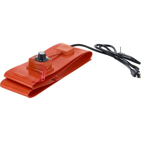 Mophorn Metall-Fassheizer, 1200 Watt, 5 Zoll, für 55-Gallonen-Fässer, 86-302℉ einstellbar, hocheffizienter Silikon-Fettfassheizer, CE-geprüft, orange (1/5)