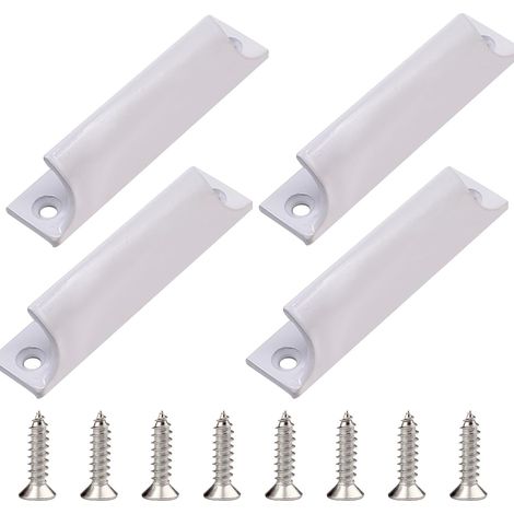 4 Stück Balkontürgriff Außen Metall, Aluminiumlegierungsgriff Mit Schrauben,Schiebetürgriff,Terrassentürgriff,Schrankschubladengriff,Küchentürgriffe für Fenster,Balkontüren, Schiebetüren, Schubladen (1/5)
