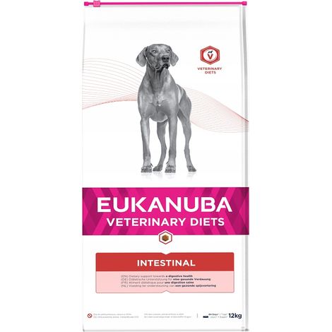 Alimento seco para perros adultos EUKANUBA VD para trastornos intestinales, bolsa de 12 kg.