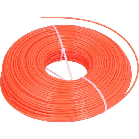 120 m lange, 2,4 mm runde Nylon-Schneidschnur für Benzin-Freischneider, orange, passend für Modelle mit 2,4 mm x 120 m Länge (1/5)