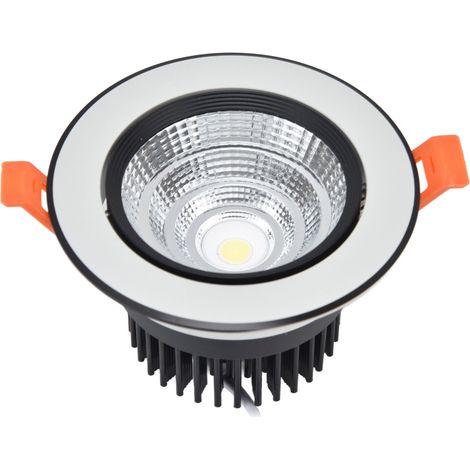 Plafonnier LED encastré 7 W, lumière blanche 6000 K, bonne dissipation thermique, pour couloir, salon, chambre, 100-264 V (1/5)