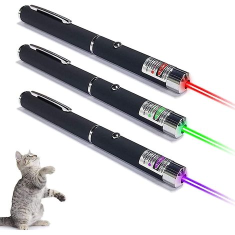 Jouet Pour Chat - Stylo Chasseur Interactif En Aluminium - Pour Entraînement Intérieur Et Extérieur - 3 Pièces (1/4)