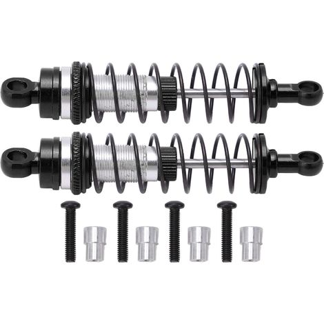 Amortisseurs avant/arrière RC réduction vibrations aluminium pièces pour Latrax Teton 1/18 noir (1/5)