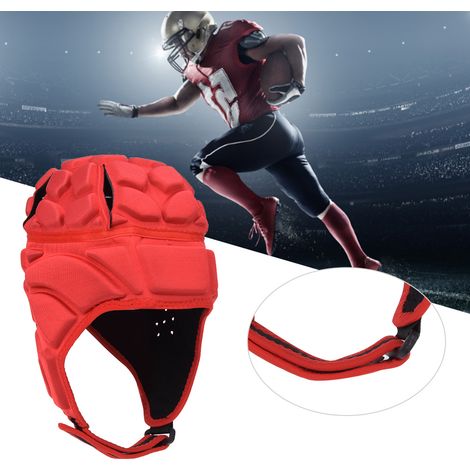 Casque de sécurité sportif pour football, rugby et baseball - Couleur rouge