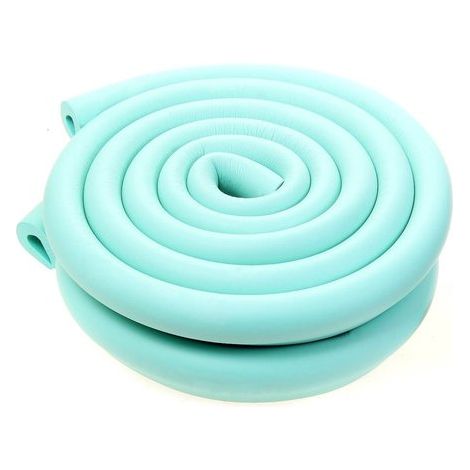 Rouleau de protection de bord de table en verre en mousse antichoc de 4 m, sécurité bébé, protection des bords, bande anti-collision pour table, 2 x 2 m, bleu clair (1/5)
