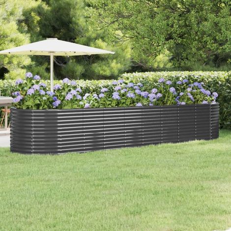 Lit surélevé de jardin,Jardinière,Pot de Fleurs Acier enduit de poudre Anthracite XZZZ100982 (1/5)