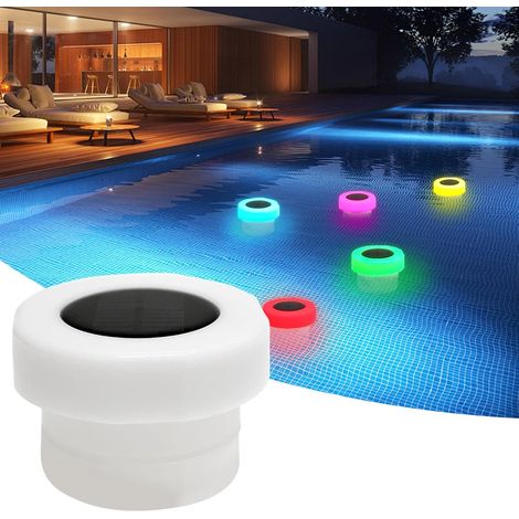 Diffuseur de chlore flottant pour piscines, avec éclairage solaire, adapté aux jacuzzis, piscines et spas. (1/5)