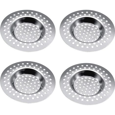 Bouchon Évier Crépine, 4 Pièces Bouchon Crépine d'Évier Cuisine en Acier Inoxydable, Bouchon de Crépine d'Évier, Bouchon Évier Crépine, pour Baignoire de Cuisine Évier de Salle de Bain