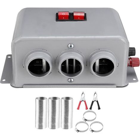 Riscaldatore per auto 12V 800W Riscaldatore invernale Riscaldatore compatto per auto 3 uscite d'aria Interruttore a 2 velocità