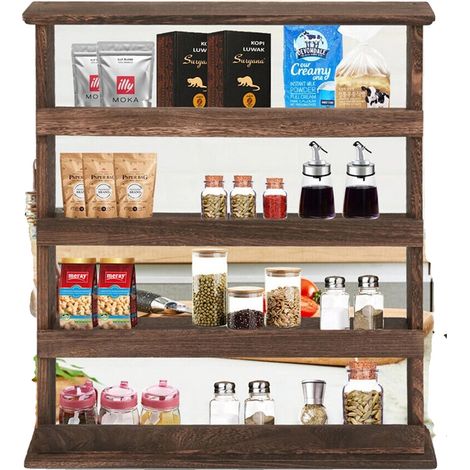Organizzatore di spezie da parete con 4 ripiani. (1/5)