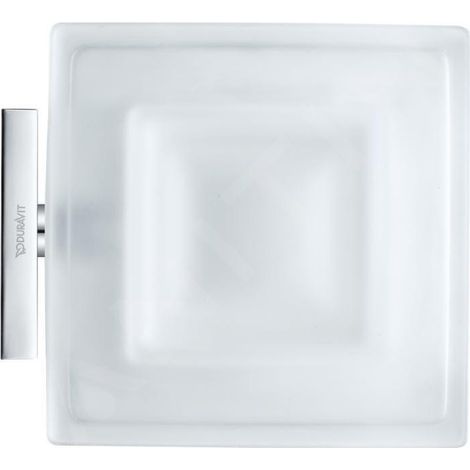 DURAVIT 0099521000 Porte-savon Karree en verre mat, chrome (1/4)