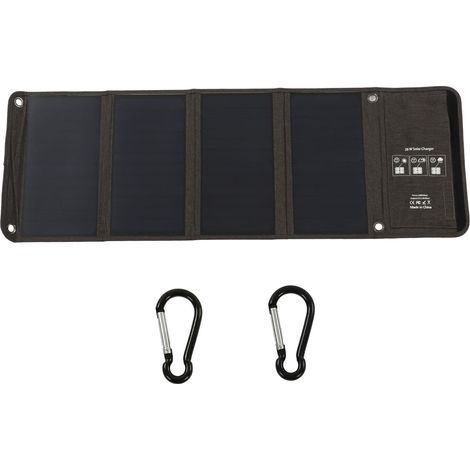 Panneau solaire pliable 28W chargeur étanche léger 2 ports USB pour camping extérieur (1/5)
