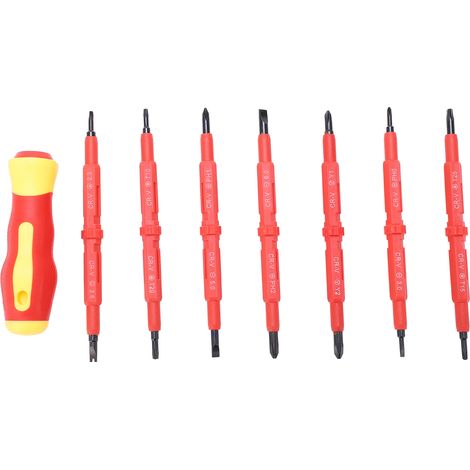 Schraubendreher-Set mit isolierten, doppelseitigen, starken Magnetbits – Elektriker-Reparaturwerkzeug (1/5)