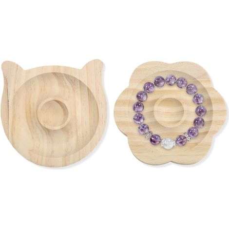 2 pcs Plateau de Salle de Bain en Couleur du bois, Plateau de Rangement pour Bijoux Plateau de décor Plateau de Service