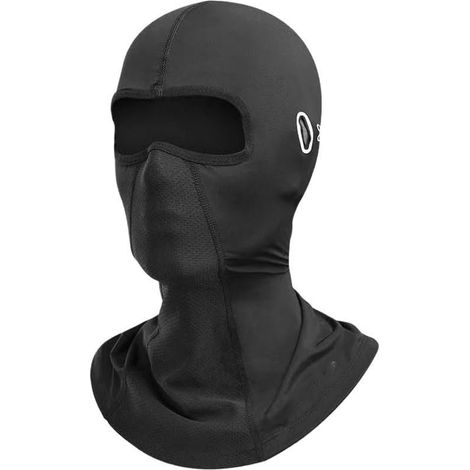 Protection UV pour cyclisme en soie glacée rafraîchissante pour un confort respirant pendant les sports de plein air et la moto en noir (1/5)