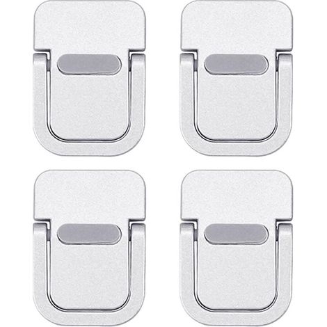 4 silberne Computer-Stützrahmen, unsichtbare tragbare Halterung, Mini-Computer-Kühlgestell, Tastatur-Erhöhungsfüße, rutschfeste Notebook-Unterlage (1/5)