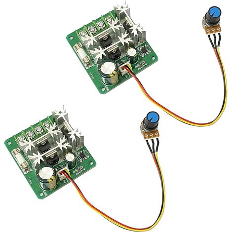 Motor Speed Controller 6V-90V DC Motor Pump PWM Speed Controller 15A DC Motor Speed Controller with Rotary Knob (2pcs) (1/5)