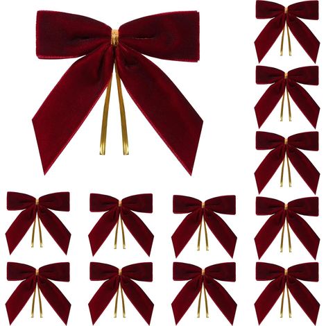 CCYKXA Samt-Weihnachtsbaumschleife, Weihnachtsbaumschleifen, Vintage-Weihnachtsbaumschleifen, Girlandenschleife, Weihnachtsbaumschmuck