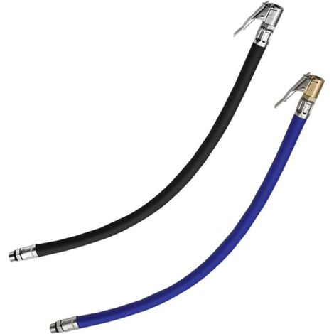 Tube D'Extension de Gonfleur de Pneu, 2 Pièces Tuyau de Gonflage Pneu Voiture, Tuyau Gonflage Pneu, pour Pneus de Voiture Pneus de Vélo Compresseurs d'air Pompes à Air, 14.56in Bleu & 14.56in (1/4)