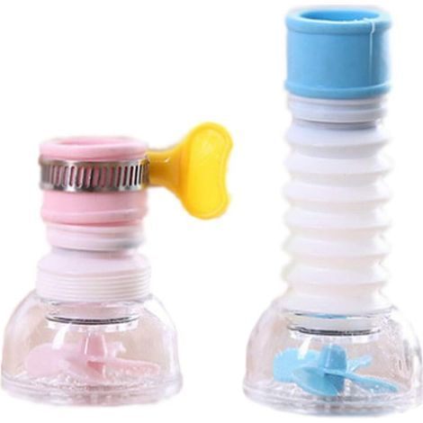 XINGSUI 2 drehbare Spritzschutz-Armaturendüsen, Wassersparvorrichtung für Armaturen, klappbare Armaturen für Küche, Bad und Dusche (2 Farben) (1/4)