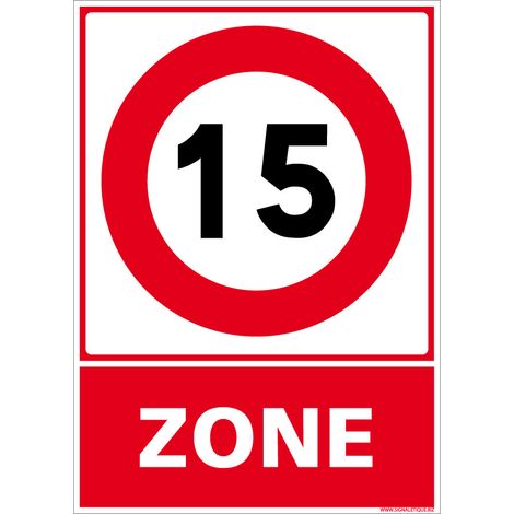 Autocollants de Signalisation Souple – Panneaux de Signalisation Autocollants – Plusieurs tailles au choix – Signalisation Française - Zone 15 - 150 x 210 mm