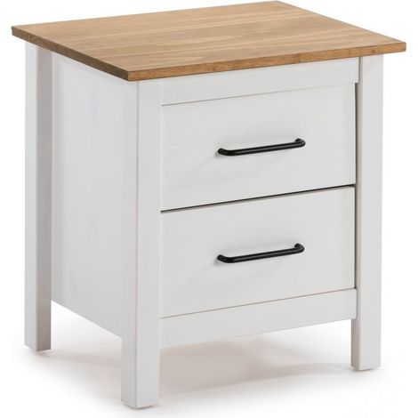 Mesita de noche Eira Blanco - Oak (ancho) x 49,5cm (alto)
