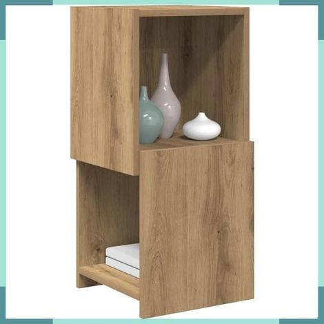 889844 Meuble d'angle Chêne artisanal 30,5x30x65cm Bois d'ingénierie (1/5)