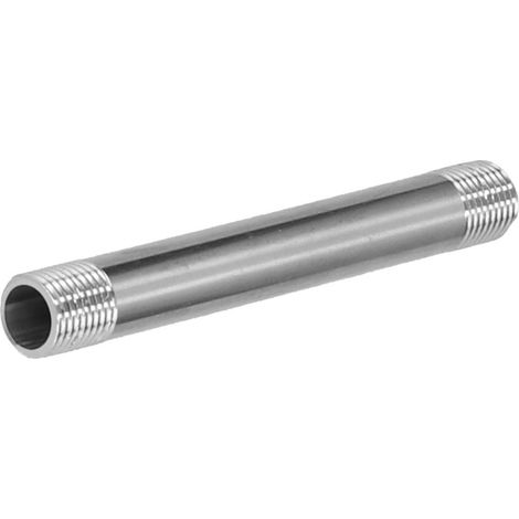 Accesorios de tubería de acero inoxidable G1/4 macho 10 cm, rosca macho, junta roscada, suministros de fontanería (1/5)
