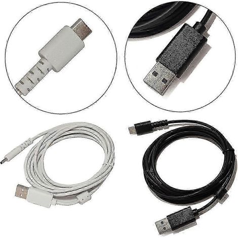 Câble de charge rapide USB-C vers USB pour casque de jeu sans fil Logitech G Pro X (noir) (1/4)