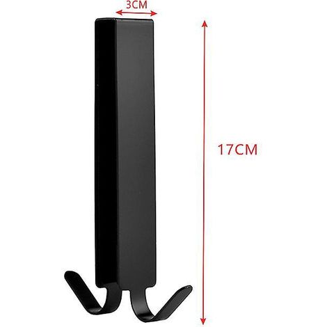 2pcs-16.831cm, Noir -crochet Double De Paroi De Douche Acier Inox - Crochet Pour Paroi De Douche, Acier Inoxydable (1/3)