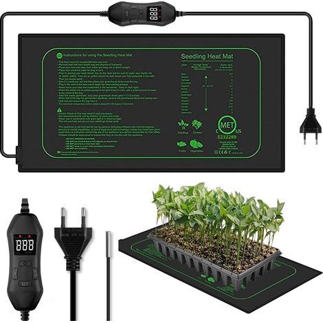 Tapis Chauffant pour Plantes,Tapis Chauffant de 50 W,25×52.5cm,Tapis Chauffant Imperméable,Tapis Chauffant pour Semis,Couverture Chauffante pour Plantes (1/5)