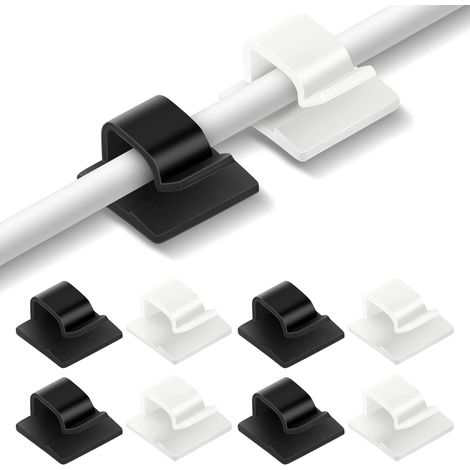 Confezione da 3 x 100 fascette autoadesive per organizzare e gestire i cavi in ​​ufficio o a casa. - AquaForge (1/5)