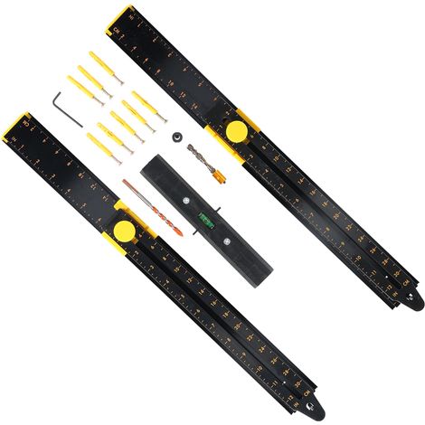 Poinçon de positionnement de cadre en alliage d'aluminium, équerre de positionnement avec outil de poinçonnage, durable et pratique pour l'installation de cadres (1/5)