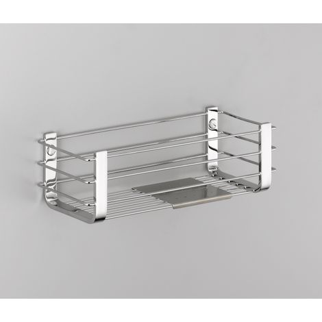 COLOMBO DESIGN Complementi porta oggetti vasca/doccia con ripiano inox codice prod: B96320CR (1/2)