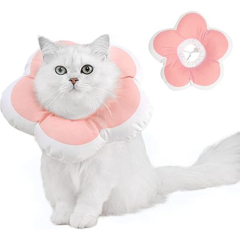 Collier de convalescence pour chat, cône de protection souple Elizabeth Pet Cone ajustable pour la cicatrisation des plaies après une intervention chirurgicale (1/5)