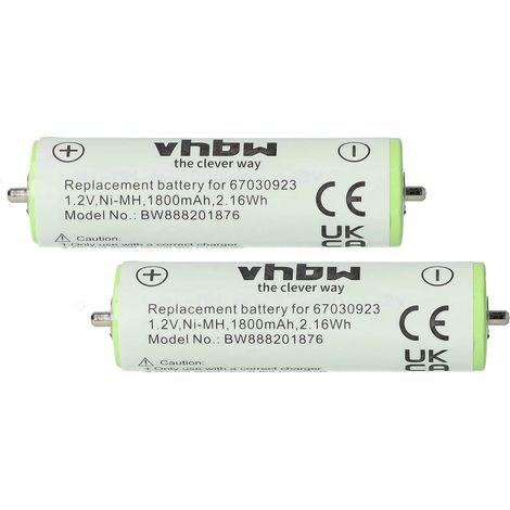 2X Batteries pour rasoirs/tondeuses Compatible avec Braun Series 1 (1/5)