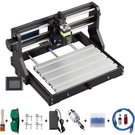 Graveuse Laser CNC 3018 Pro 2500mW, Zone de Gravure 300x180x40mm, Contrôle GRBL avec Contrôleur Hors Ligne, 3 Axes pour Bois, Acrylique, PVC (1/5)
